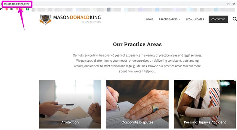 mason donald king legal services backlink scam